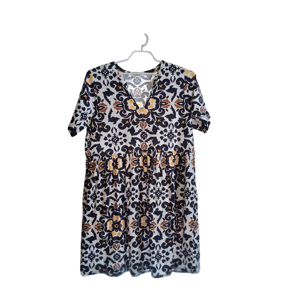 Boden dress womens US 20 22 pockets cotton knit easy notch neck jersey